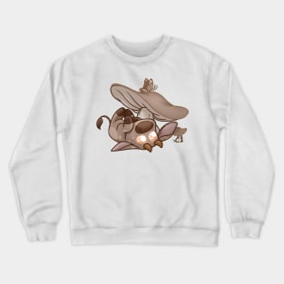 Brown Mushroom Minecraft cow Crewneck Sweatshirt